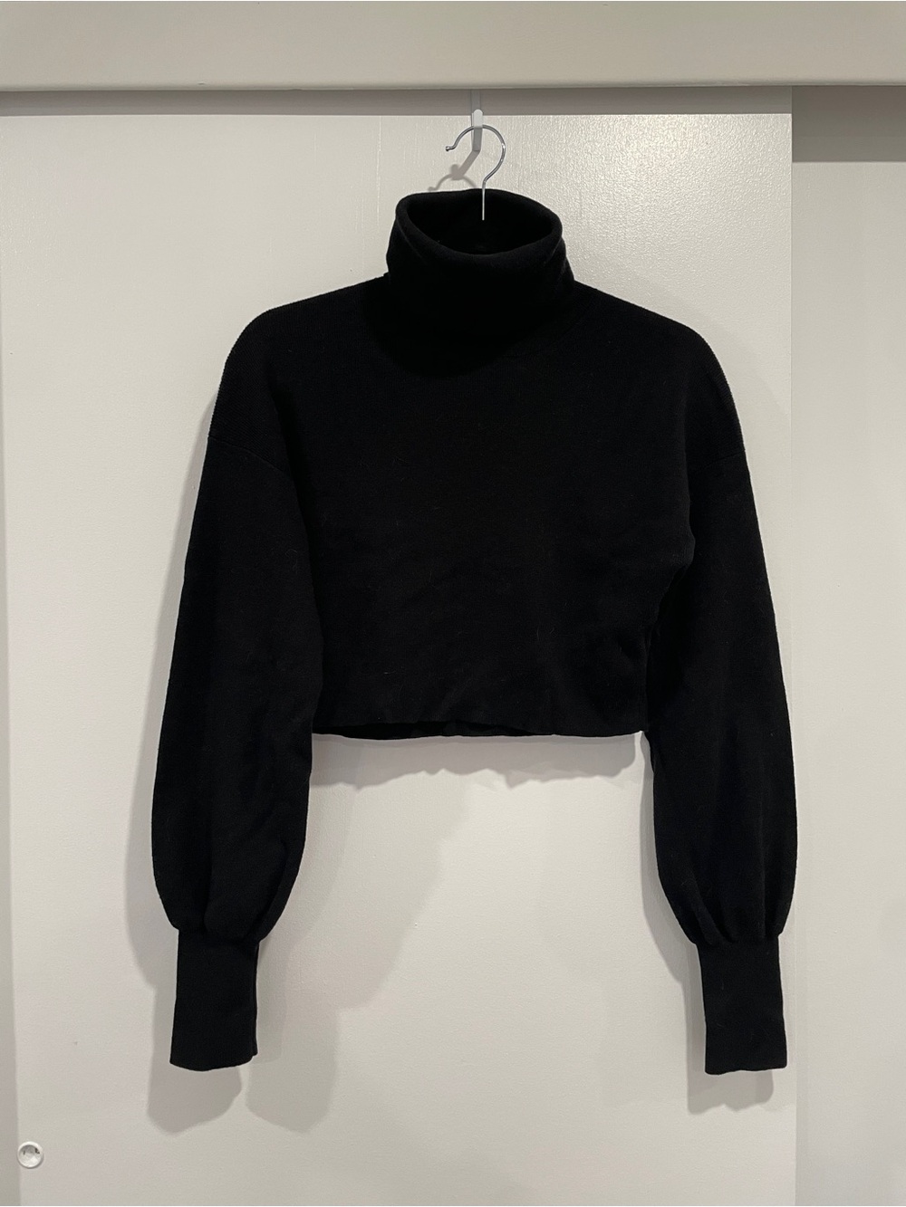 Wilfred Rebecca Turtleneck Sweater, Cropped, Black, S